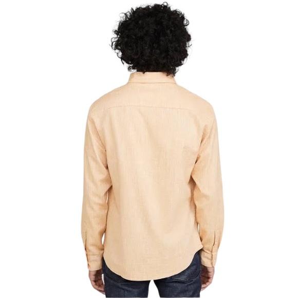 Club Monaco Yellow 100% Linen Slim Fit Shirt - Picture 5 of 8